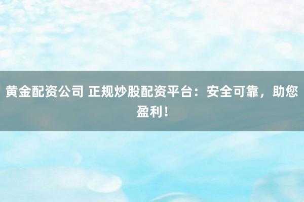 黄金配资公司 正规炒股配资平台：安全可靠，助您盈利！